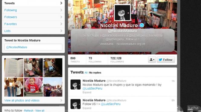 contul de twitter al lui maduro si site ul patidului socialist unificat piratate