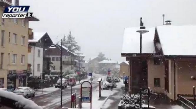 ninge in italia nordul tarii blocat de zapezi video