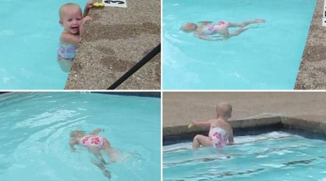 imagini incredibile un bebelus inoata o latime de bazin cu fata in jos fara sa respire video