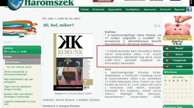 omagiere fascist nyiro jozsef biblioteca targu secuiesc