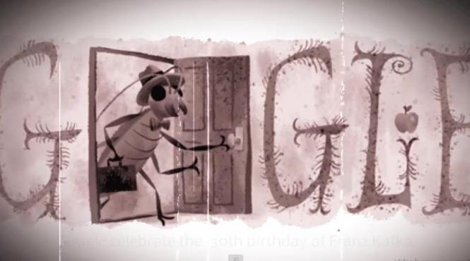 google sarbatoreste 130 de ani de la nasterea lui franz kafka celebrul scriitor omagiat printr un doodle cu metamorfoza video