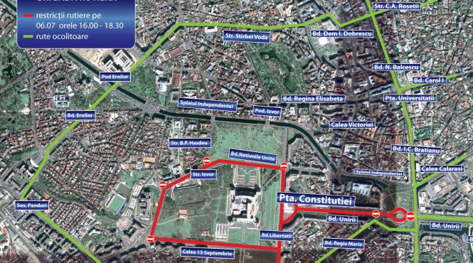 turul ciclist al romaniei restrictioneaza traficul in capitala ce zone vor fi afectate si rutele ocolitoare