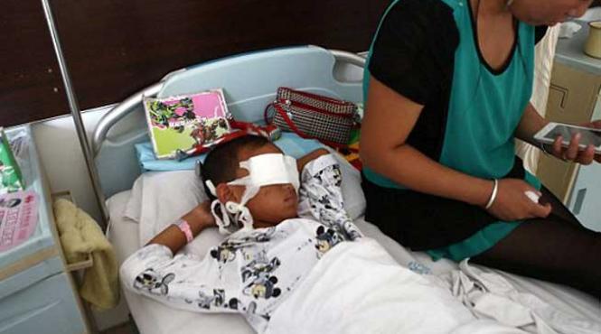 copil gasit cu orbitele goale dupa ce a fost rapit de traficantii de organe