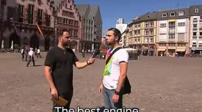 video viral cum reactioneaza nemtii cand afla ca cel mai bun motor al anului 2013 e american