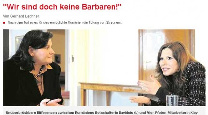 ambasadorul romaniei in austria nu suntem niste barbari insetati de sange