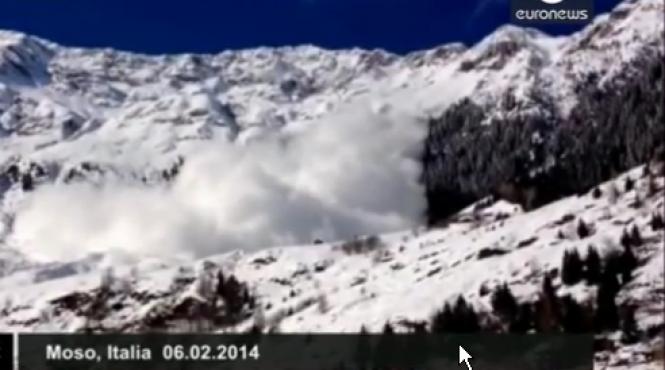 imagini incredibile o avalansa a fost la un pas sa mature un sat din alpi video