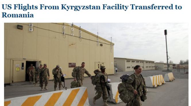 zborurile militare sua de tranzit din afganistan au fost transferate din kirgistan la o baza din romania