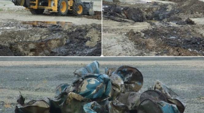 antierul autostrazii arad timi oara butoaie cu substan e necunoscute au fost ascunse de muncitori in pamant