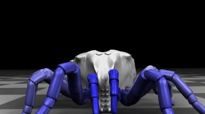 pradator uscat trigonotarbid miscare