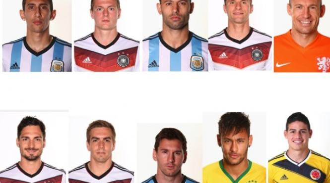 campionatul mondial de fotbal 2014 fifa a anuntat numele celor 10 jucatori nominalizati pentru balonul de aur