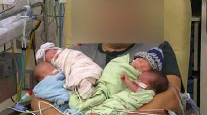 ce fata are un proaspat tatic de cvadrupleti