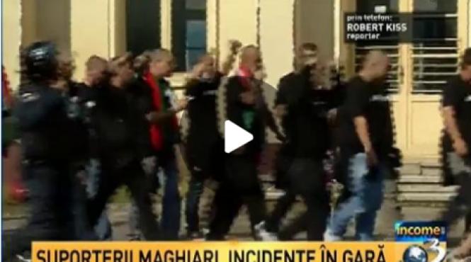 trenul cu ultrasi maghiari au ajuns in bucuresti suporterii maghiari escortati la arena nationala