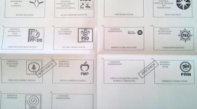 cum arata buletinul de vot pentru primul tur de scrutin