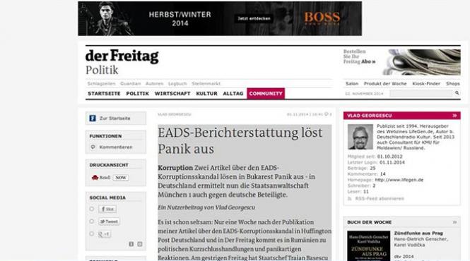 der freitag raportul eads declanseaza panica inca un caz de coruptie semnalat de vlad georgescu