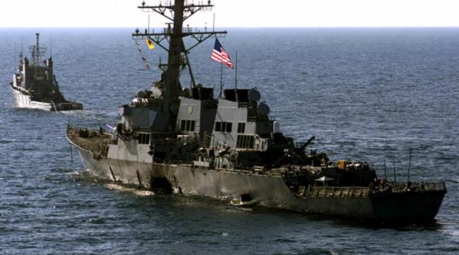 distrugatorul american uss cole escala in portul constanta