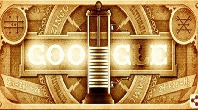 google aniverseaza 270 de ani de la nasterea lui alessandro volta inventatorul bateriei video