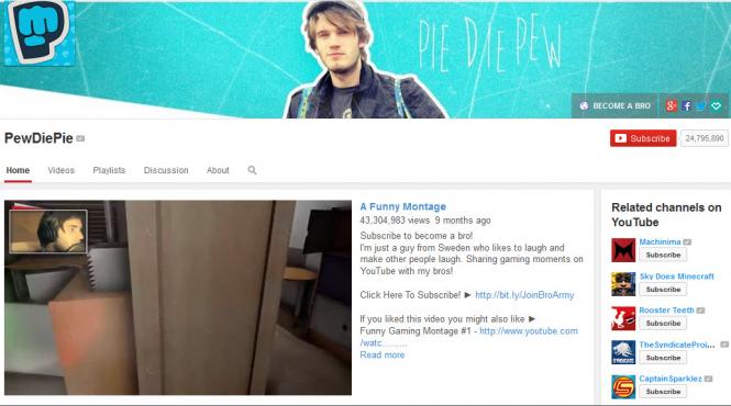 care este canalul youtube cu cel mai mare numar de abonati a fost accesat de peste opt miliarde de ori