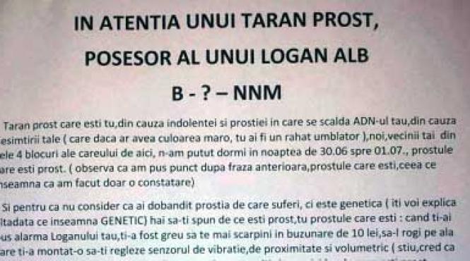 in atentia unui taran prost mesajul unui locatar suparat face furori pe internet