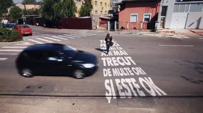 politia romana someaza pietonii iresponsabili cu un clip socant video