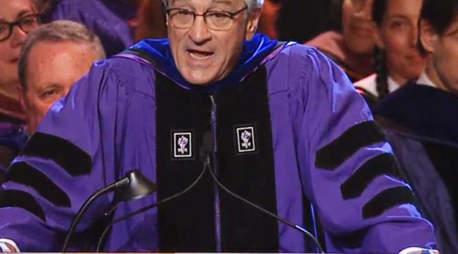 ce le a spus robert de niro absolventilor new york university