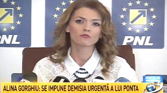 alina gorghiu ii cere demisia premierului victor ponta