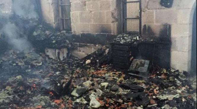 biserica crestina incendiata de extremisti evrei