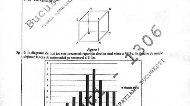 evaluare nationala 2015 subiecte la matematica ce varianta a fost extrasa
