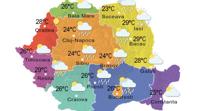 prognoza meteo pentru urmatoarele trei zile
