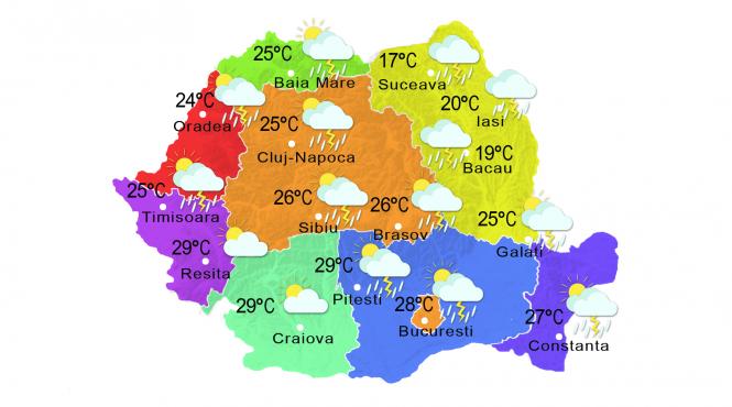 prognoza meteo 18 august cod galben de ploi