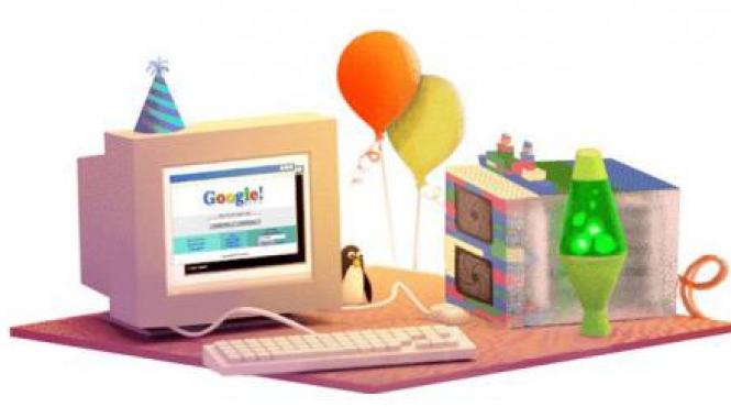 aniversarea google motorul de cautare google si a modificat logoul pentru a marca cea de a 17 a aniversare a sa