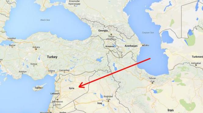 video rusii au inceput sa bombardeze pozitiile statului islamic cu rachete lansate din mare caspica