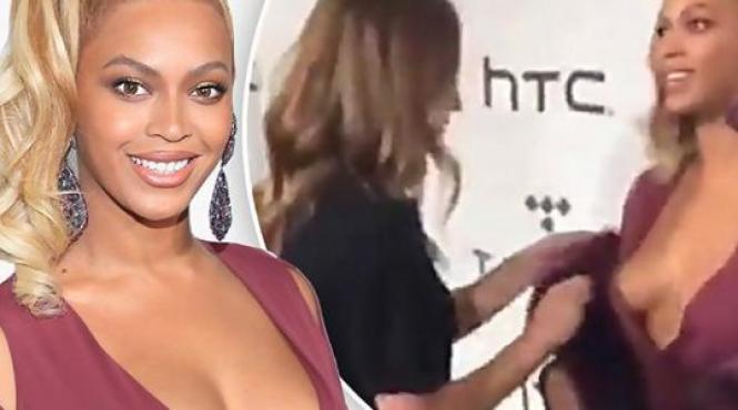 decolteu cu buclcuc ce a patit beyonce pe covorul rosu al evenimentului tidal x 1020 concert