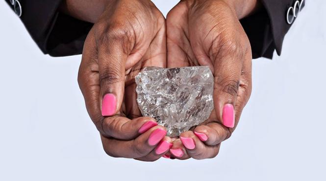 un diamant cat o minge de tenis descoperit in botswana