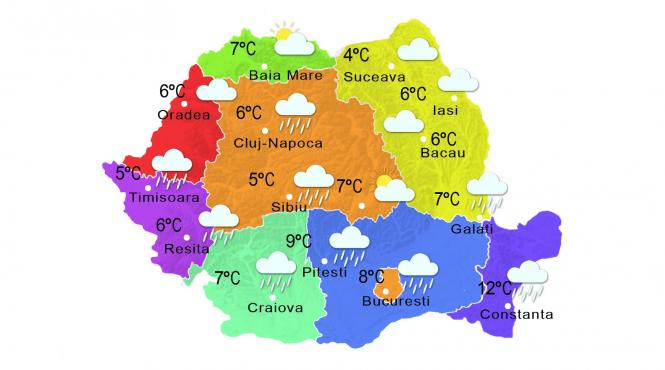prognoza meteo 24 noiembrie ploi extinse