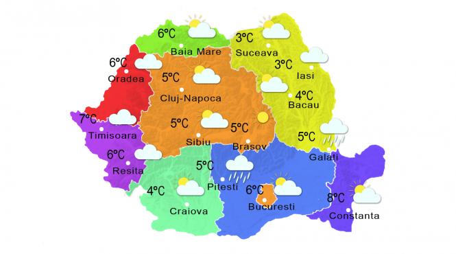 prognoza meteo 10 decembrie ploi slabe si ceata