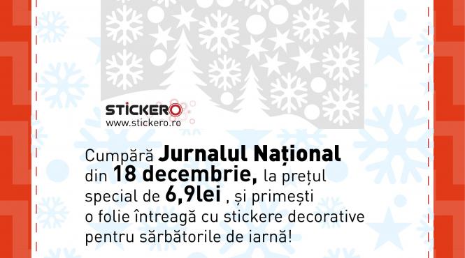jurnalul national iti aduce stickere decorative pentru sarbatorile de iarna