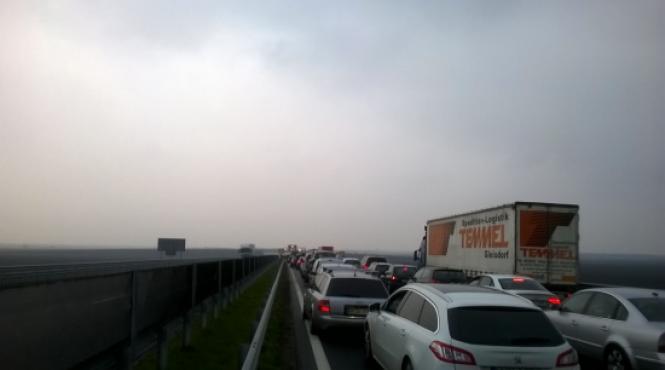 trafic infernal la punctele de trecere a frontierei din vestul tarii