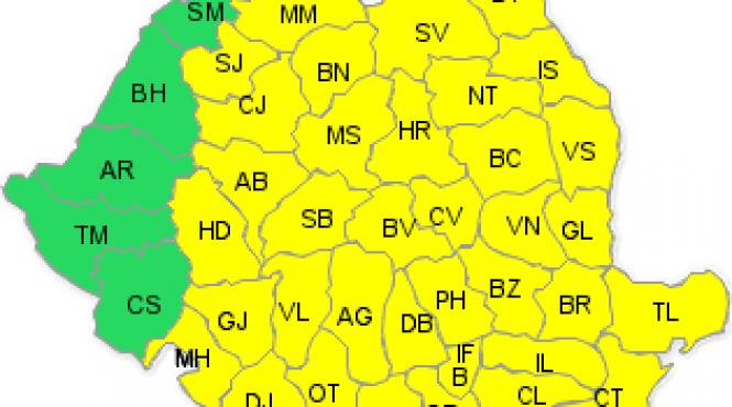 avertizare meteo cod galben de ger in cea mai mare parte a tarii in urmatoarele 5 zile