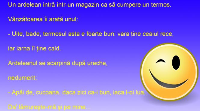 bancul zilei iarna nu i ca vara nici macar pentru un termos