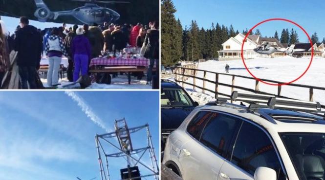 o noua aroganta marca victoras micula a mers cu elicopterul la o petrecere in predeal