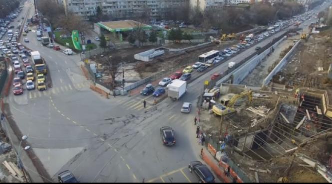 video stadiul lucrarilor la pasajul piata sudului filmare cu drona