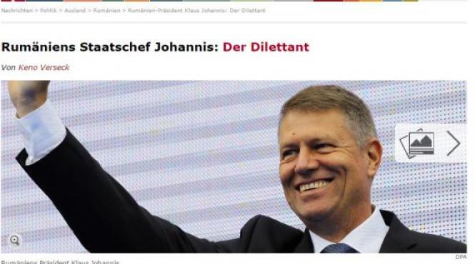 manipularea grosiera a unui diletant in der spiegelonline