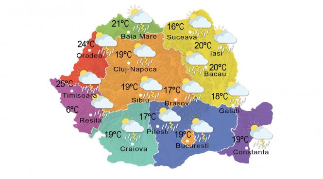 prognoza meteo 25 mai
