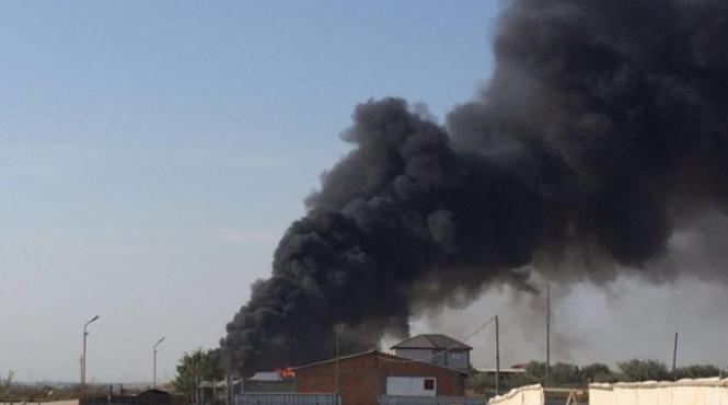 incendiu puternic in localitatea constanteana lumina