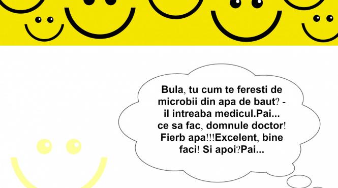 bancul zilei cum se protejeaza bula de microbii din apa de baut