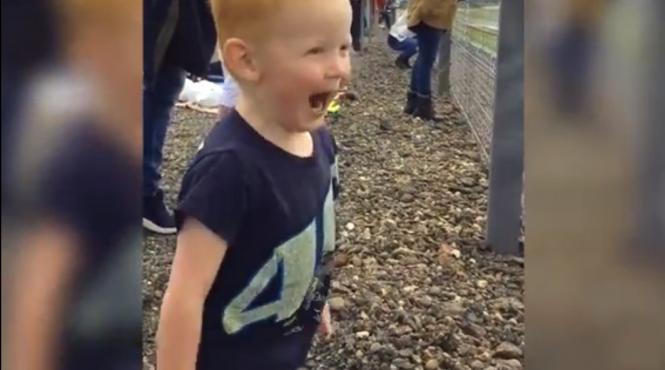 video reactia unui pusti care vede pentru prima oara o cursa de motociclete virala pe internet