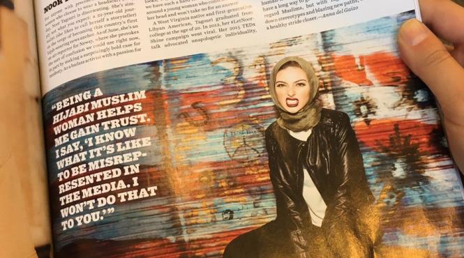 o musulmanca cu val in paginile revistei playboy