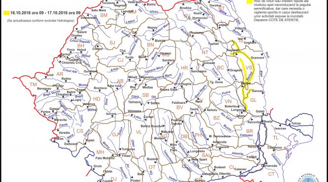 inhga cod galben de inundatii pe raurile barlad si siret incepand de duminica dimineata