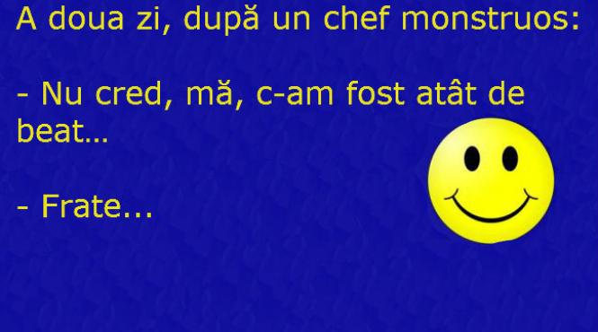 bancul zilei dupa ce s a luat cand a stabilit cat a fost de beat