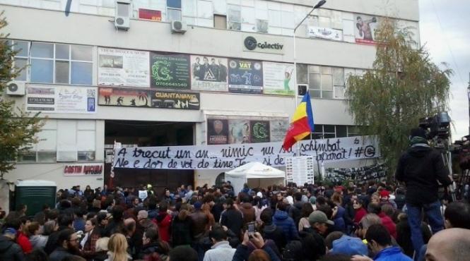 marsul tacerii la colectiv in memoria victimelor tragediei de acum un an